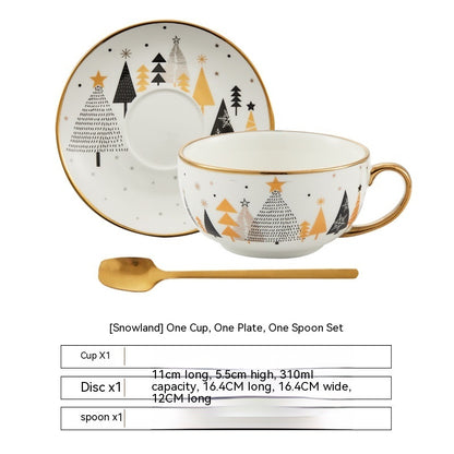 Ins Christmas Ceramic Cup