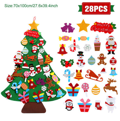 DIY Felt Christmas Tree New Year Toddler Kids Handmade Gift