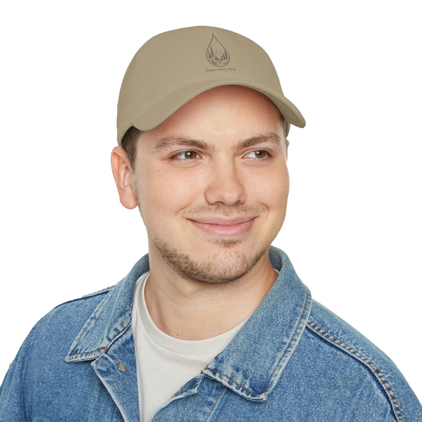 Protect Every Drop Low Profile Baseball Cap — Water Conservation Embroidered Hat