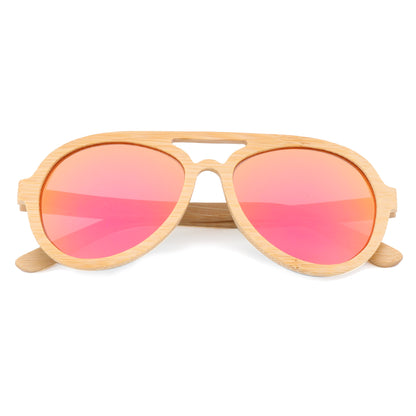 Unisex Wooden Frame Sunglasses