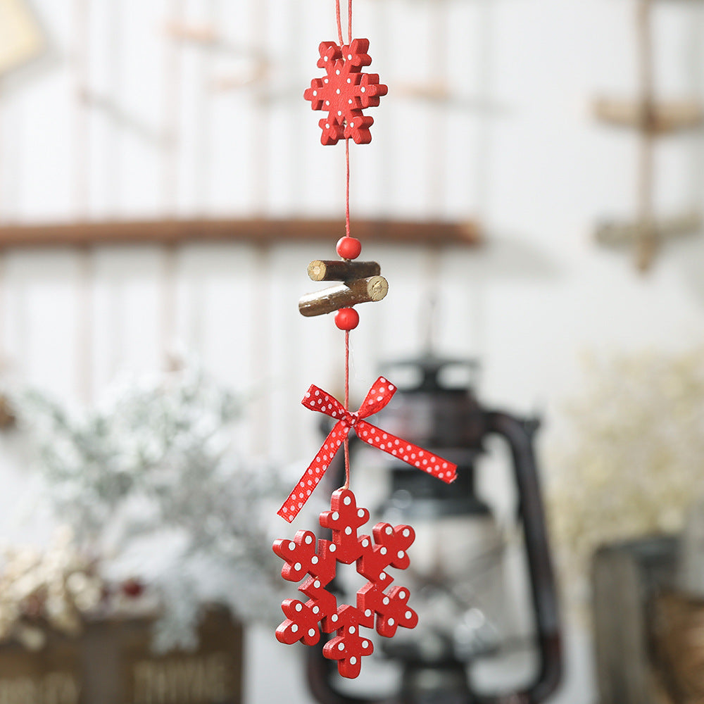 Christmas Tree Creative Polka Dot Wooden Pendant