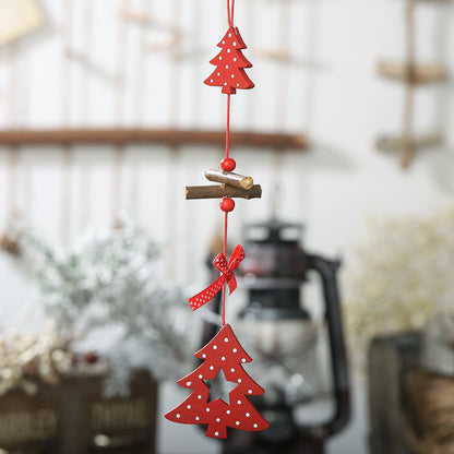 Christmas Tree Creative Polka Dot Wooden Pendant