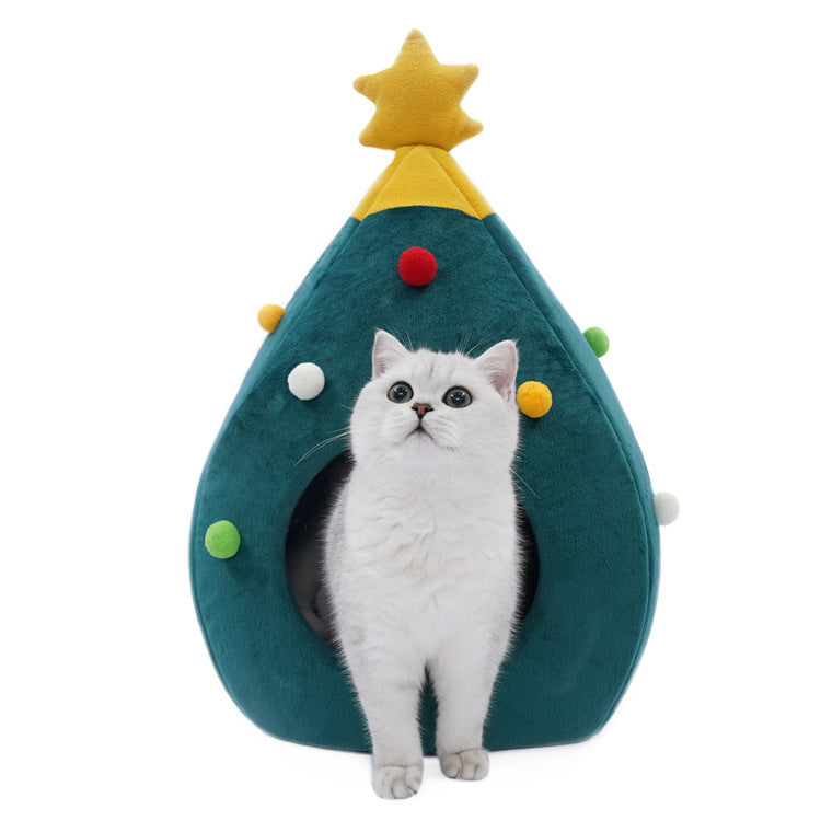 Pet Christmas Tree Cat Bed