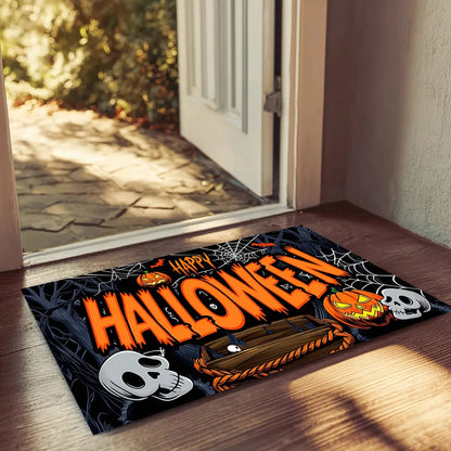 Absorbent And Non-Slip Rug Halloween Pumpkin Ghost Doormat