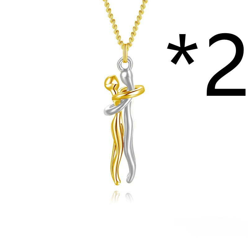 Affectionate Hug Fashion Punk Street Style Pendant Necklace