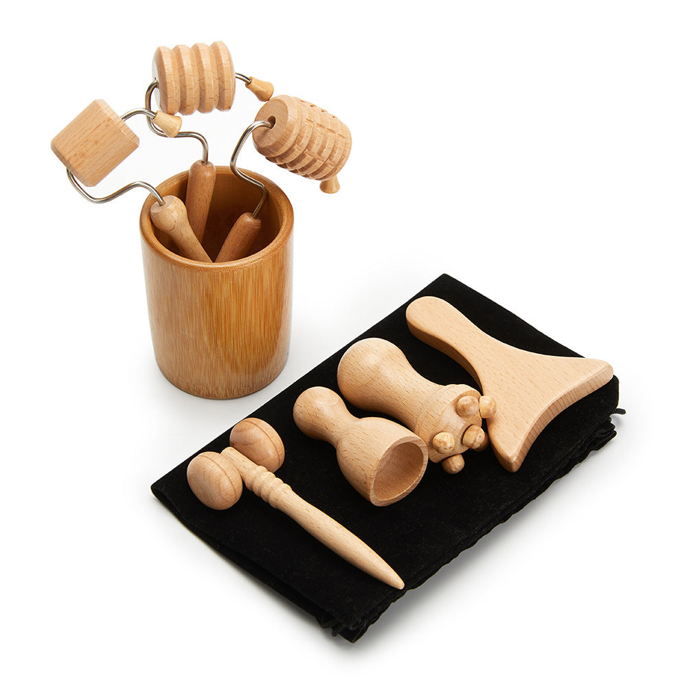 Wooden Face Massager Scraping Stick Wooden Scraping