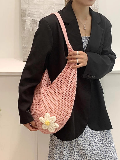 Hand-woven Hollow Shoulder Support Extra Large Bag
