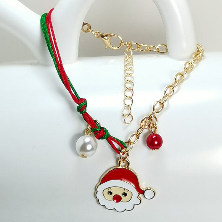 Christmas Snowman Santa Claus Tree Snowflake Elk Bracelet