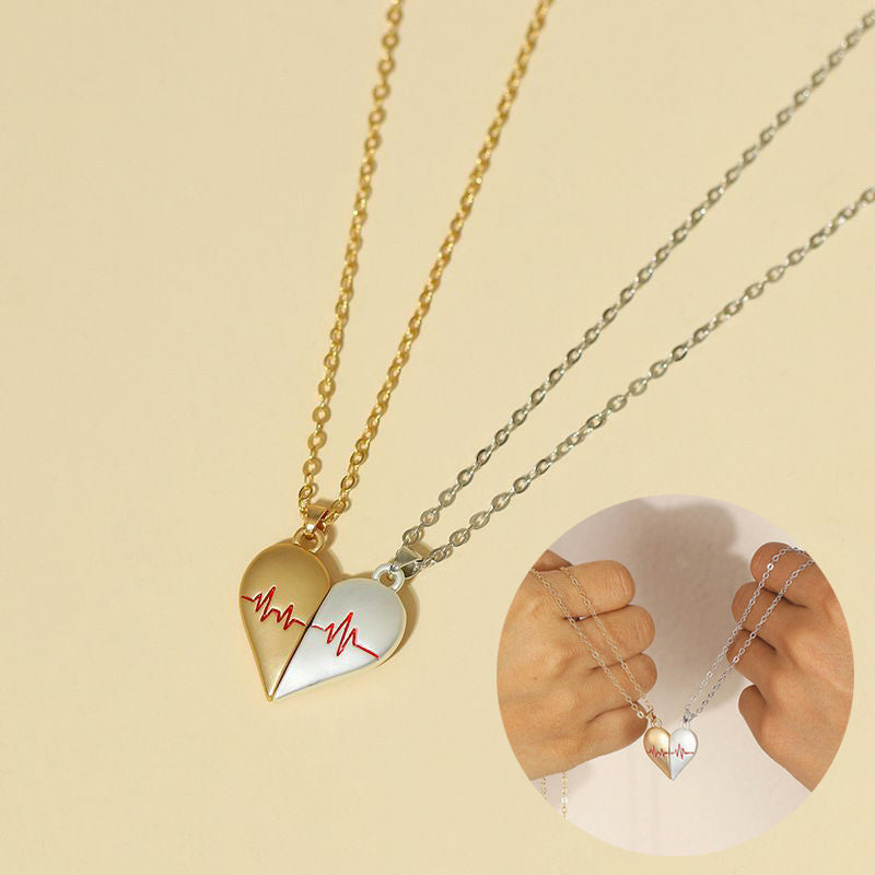 Heartbeat Magnetic Heart Love Couple Jewelry