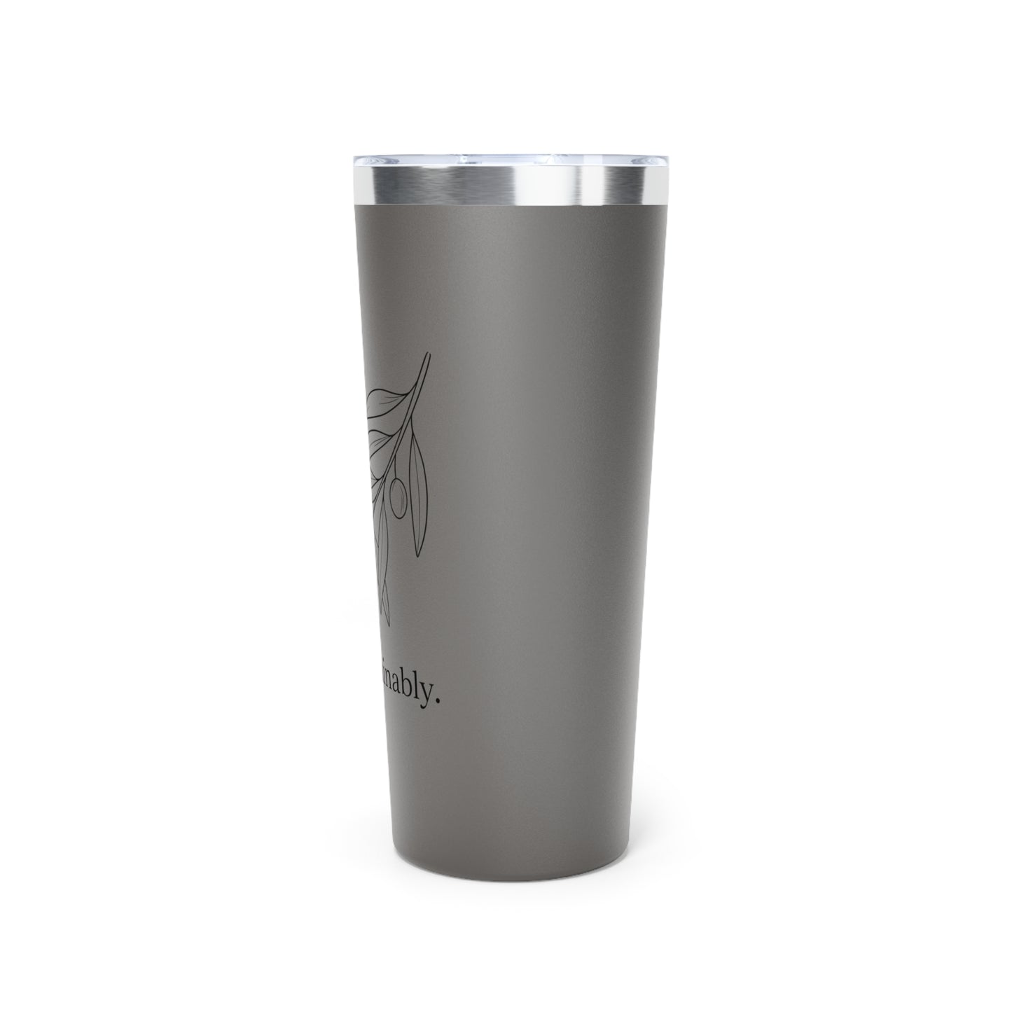 Eco Olive Branch 22oz Insulated Tumbler — "Sip Sustainably"