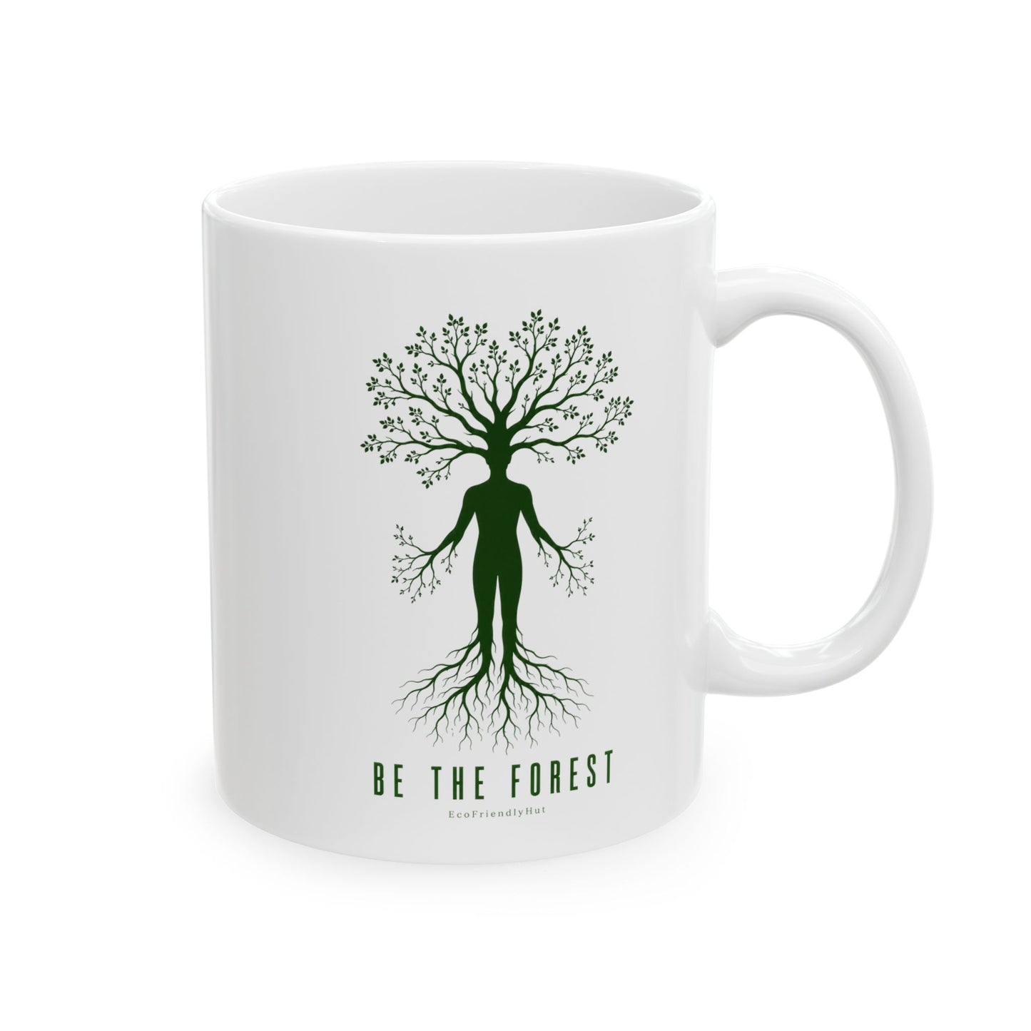 Herbal Tea Tree Ceramic Mug — Botanical Greenery 11oz & 15oz