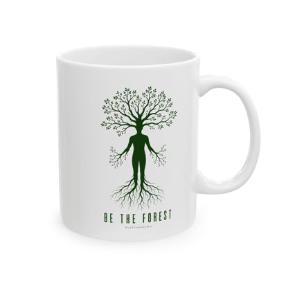 Herbal Tea Tree Ceramic Mug — Botanical Greenery 11oz & 15oz