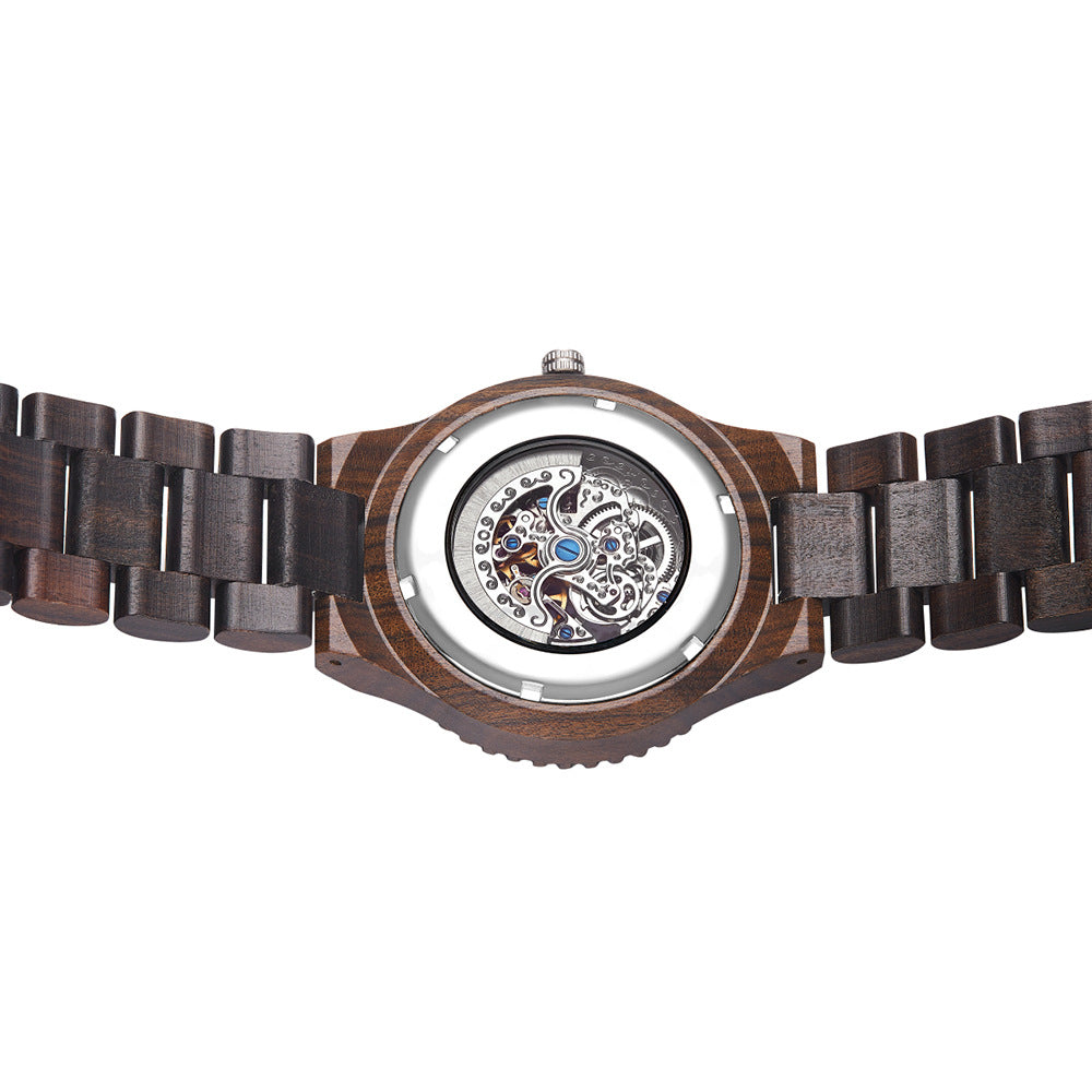 Crystal Mirror Wooden watch