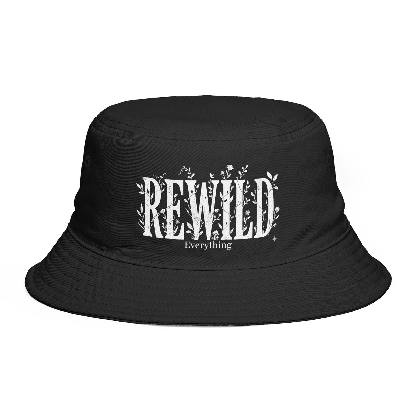 Rewild Everything Bucket Hat — Brown Outdoor Nature Hat