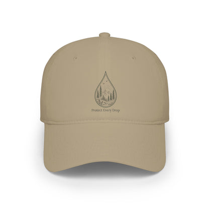 Protect Every Drop Low Profile Baseball Cap — Water Conservation Embroidered Hat
