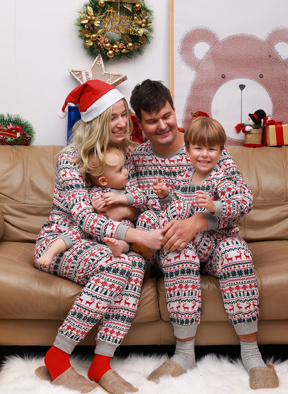 Christmas Family Matching Father Mother Kids Baby Look alike Clothes Set