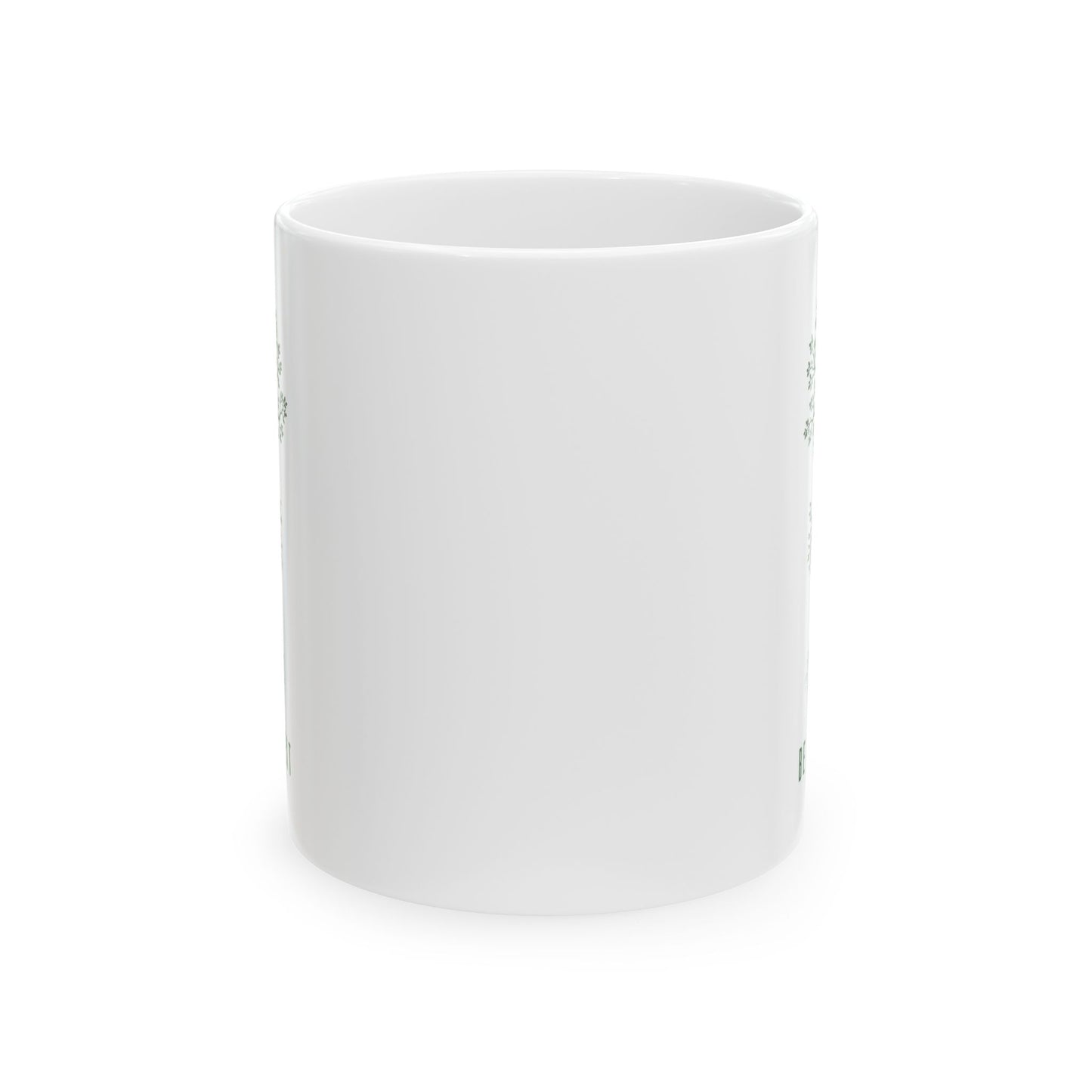 Herbal Tea Tree Ceramic Mug — Botanical Greenery 11oz & 15oz