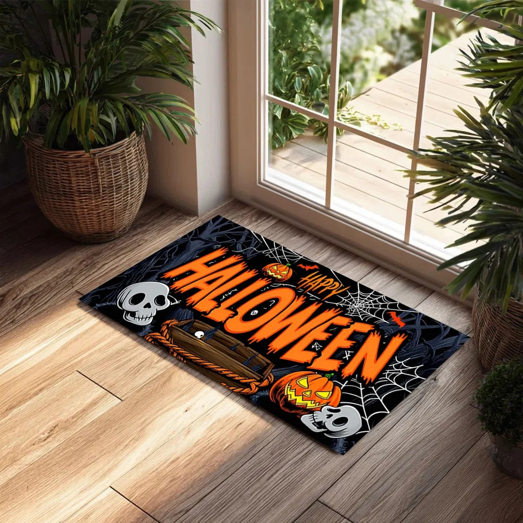 absorbent-and-non-slip-rug-halloween-pumpkin-ghost-doormat