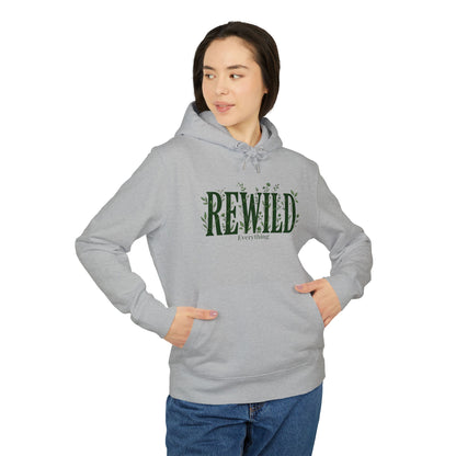 Rewild Hoodie — Botanical 'Rewild Everything' Eco Nature Sweatshirt