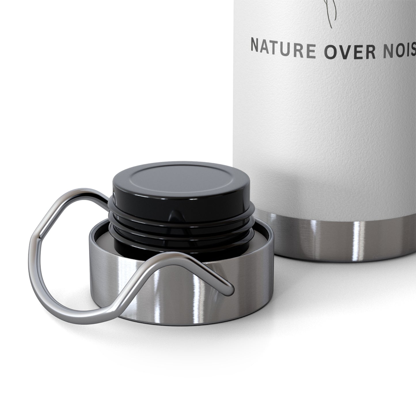 Nature Over Noise 22oz Vacuum Insulated Water Bottle — Stainless Copper-Lined Thermal Bottle