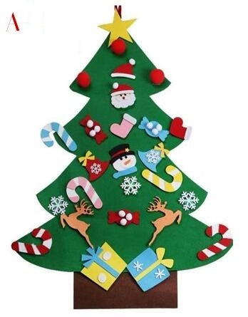 DIY Felt Christmas Tree New Year Toddler Kids Handmade Gift