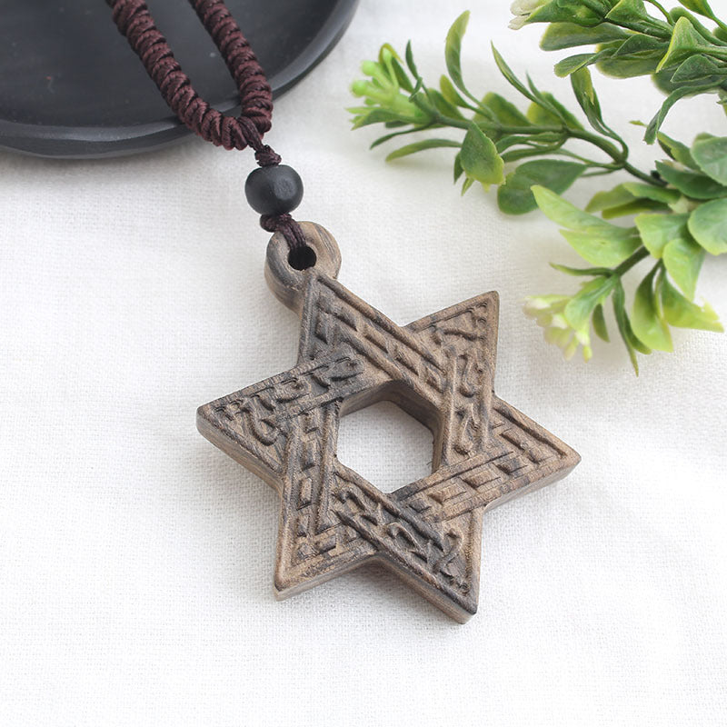 Ancient Long Sweater Wooden Chain