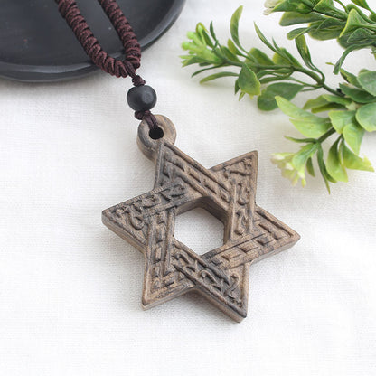 Ancient Long Sweater Wooden Chain