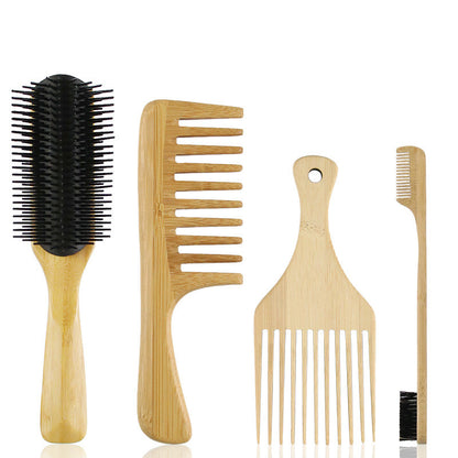 Big Tooth Smooth Hair Bamboo Comb