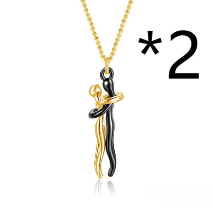 Affectionate Hug Fashion Punk Street Style Pendant Necklace