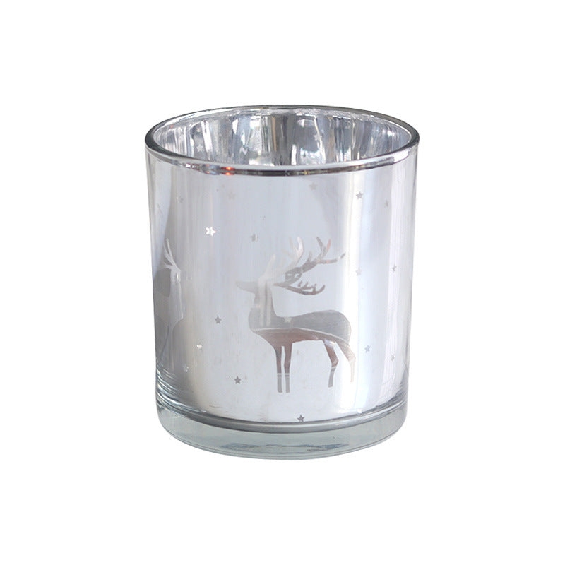 Personalized Christmas Decoration Glass Empty Cup Candle Holder