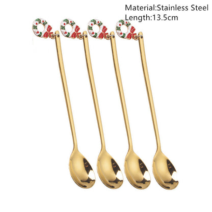 Merry Christmas Spoons Xmas Party Tableware