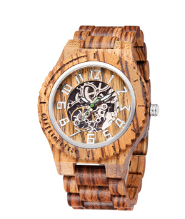 Crystal Mirror Wooden watch