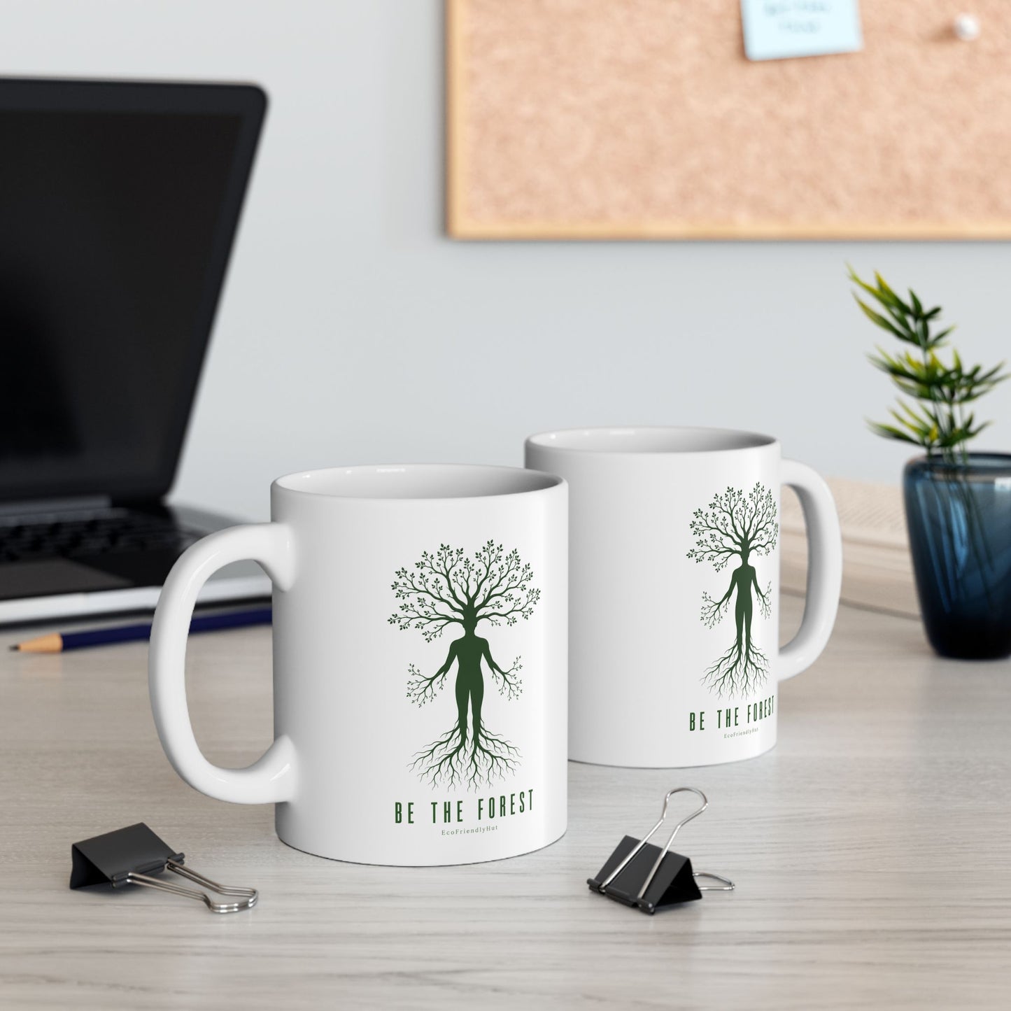 Herbal Tea Tree Ceramic Mug — Botanical Greenery 11oz & 15oz