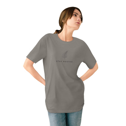Stay Rooted Organic T-Shirt — Minimal Leaf Graphic, Natural Lifestyle Tee
