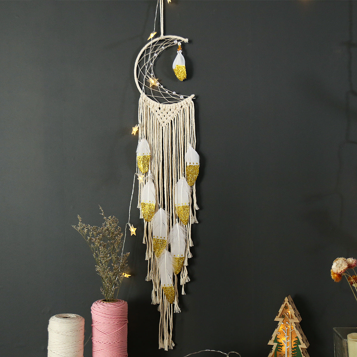 Crescent Dream Catcher Home Decor