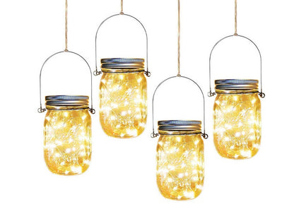 Solar Decoration Mason Jar Outdoor Hanging Light