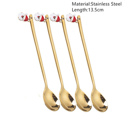 Merry Christmas Spoons Xmas Party Tableware