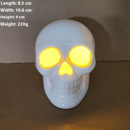 Halloween Ceramic Luminous Skull Pumpkin Lamp