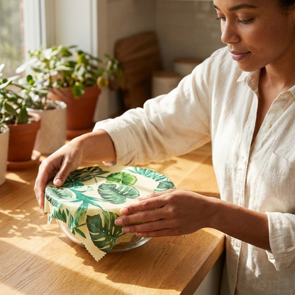 Beeswax Food Wrap, 3-Size Set — Reusable Plastic Wrap Alternative
