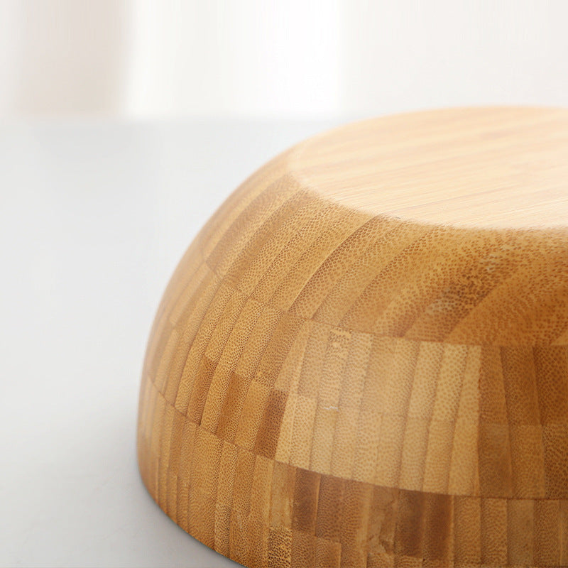Chinese Medicine Mask Bamboo Household Salad Wooden Bowl