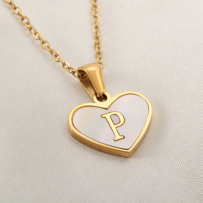 26 Letter Heart-shaped Necklace