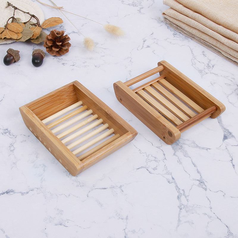 Bamboo and Wood Drain Soap Dish