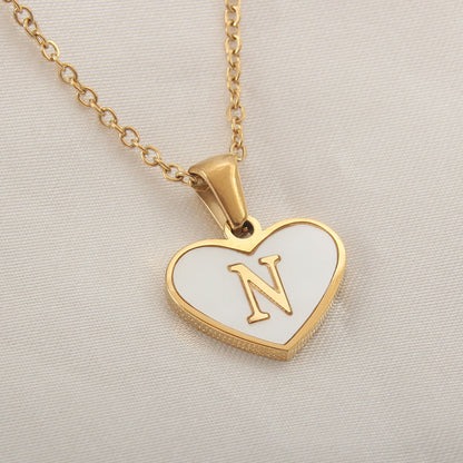 26 Letter Heart-shaped Necklace