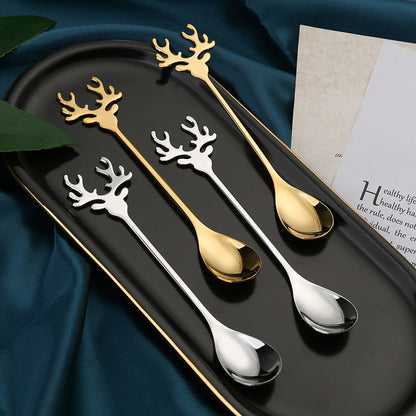 Merry Christmas Spoons Xmas Party Tableware