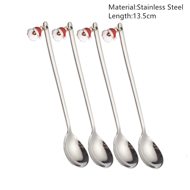 Merry Christmas Spoons Xmas Party Tableware