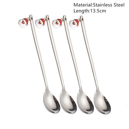 Merry Christmas Spoons Xmas Party Tableware