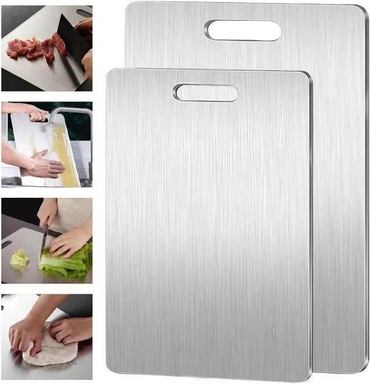 Titanium Cutting Board, Double-Sided — Non-Porous Kitchen Prep Board