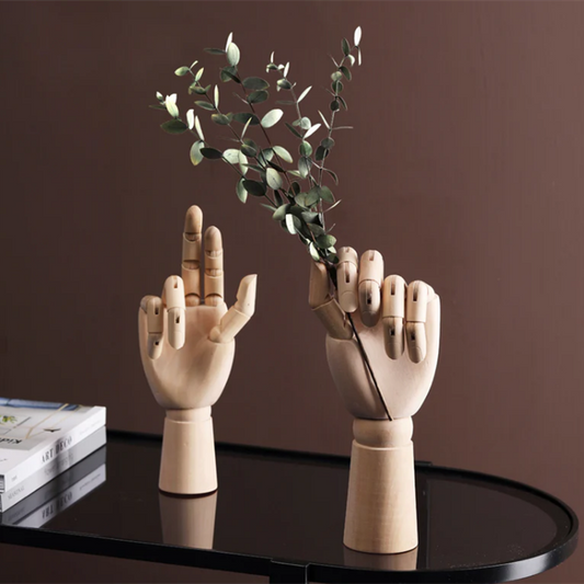 Wood Movable Wooden Knuckle Hand Home Decor