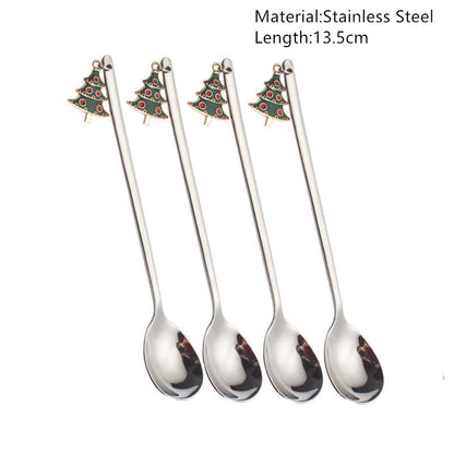 Merry Christmas Spoons Xmas Party Tableware