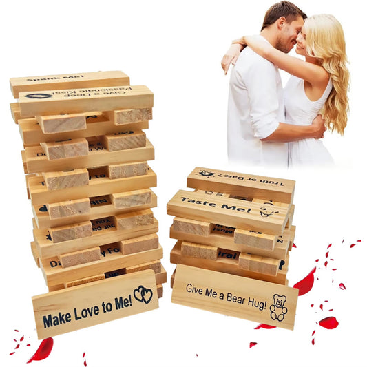 Couple Game Night Intimacy Block Tower